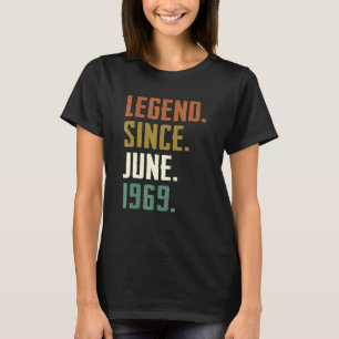 Camiseta Legenda De 53 Anos Desde Junho De 1969 53º Anivers
