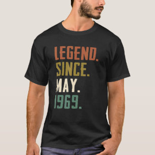 Camiseta Legenda De 53 Anos Desde Maio De 1969 53º Aniversá