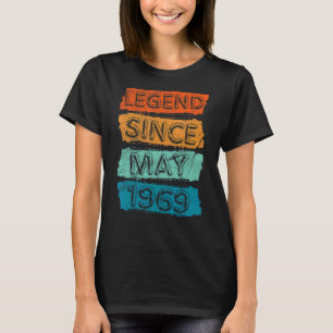 Camiseta Legenda De 53 Anos Desde Maio De 1969 53º Aniversá
