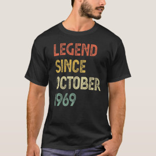 Camiseta Legenda De 53 Anos Desde Outubro De 1969 Homens Mu