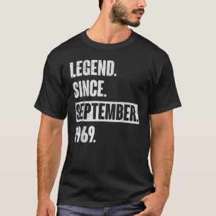 Camiseta Legenda De 53 Anos Desde Setembro De 1969 53º Bir