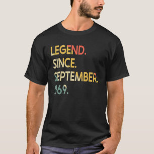 Camiseta Legenda De 53 Anos Desde Setembro De 1969 53º Nasc
