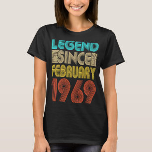 Camiseta Legenda De 54 Anos Desde Fevereiro De 1969 54º Nas