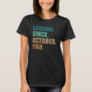 Camiseta Legenda De 54 Anos Desde Outubro De 1968 54º Nasci