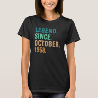 Camiseta Legenda De 54 Anos Desde Outubro De 1968 54º Nasci