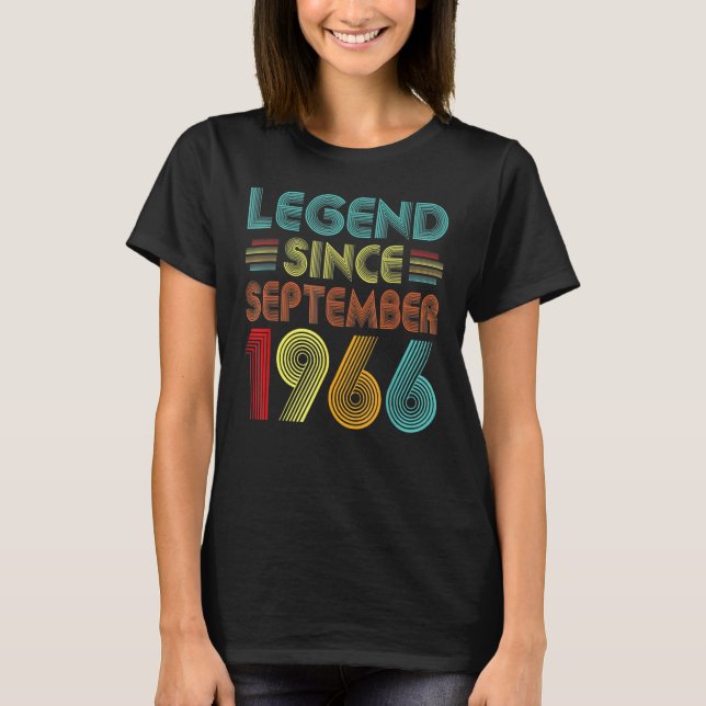 Camiseta Legenda De 56 Anos Desde Setembro De 1966 56º Bir (Frente)