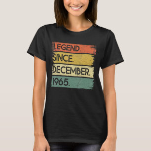 Camiseta Legenda De 57 Anos Desde Dezembro De 1965 57º Nasc