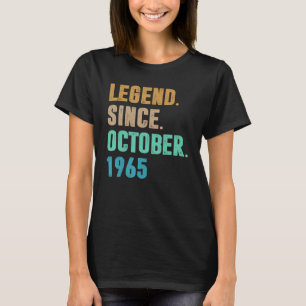 Camiseta Legenda De 57 Anos Desde Outubro De 1965 57º Nasci