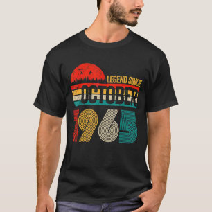 Camiseta Legenda De 57 Anos Desde Outubro De 1965 57º Nasci