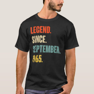 Camiseta Legenda De 57 Anos Desde Setembro De 1965 57º Bir