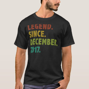Camiseta Legenda De 5 Anos Desde Dezembro De 2017, 5 Birthd