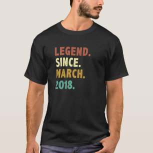 Camiseta Legenda De 5 Anos Desde Março De 2018 5 Aniversári