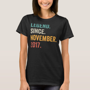 Camiseta Legenda De 5 Anos Desde Novembro De 2017, 5 Birthd