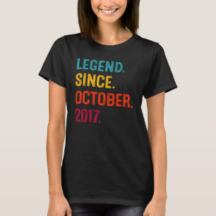 Camiseta Legenda De 5 Anos Desde O Aniversário De 5 De Outu