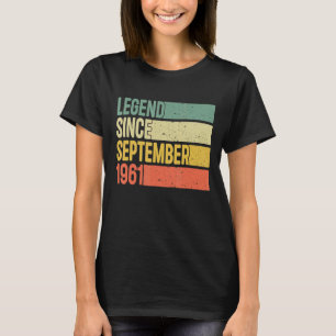 Camiseta Legenda De 61 Anos Desde Setembro De 1961 61rua Bi
