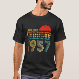 Camiseta Legenda De 65 Anos Desde Agosto De 1957 65º Nascim
