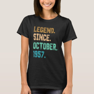 Camiseta Legenda de 65 anos desde outubro de 1957 65º anive