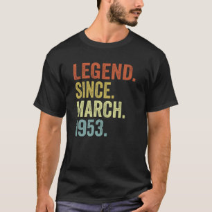 Camiseta Legenda De 70 Anos Desde Março De 1953 70 Aniversá