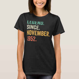 Camiseta Legenda De 70 Anos Desde Novembro De 1952, 70 Birt