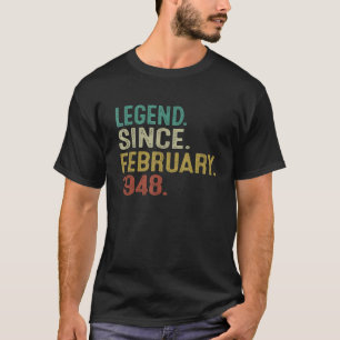 Camiseta Legenda de 75 anos desde fevereiro de 1948 75º ani