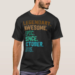 Camiseta Legenda De 7 Anos Desde Outubro De 2015 7 Aniversá