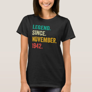Camiseta Legenda De 80 Anos Desde Novembro De 1942, 80 Birt