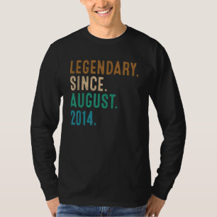 Camiseta Legenda de 8 anos desde agosto de 2014 8º aniversá