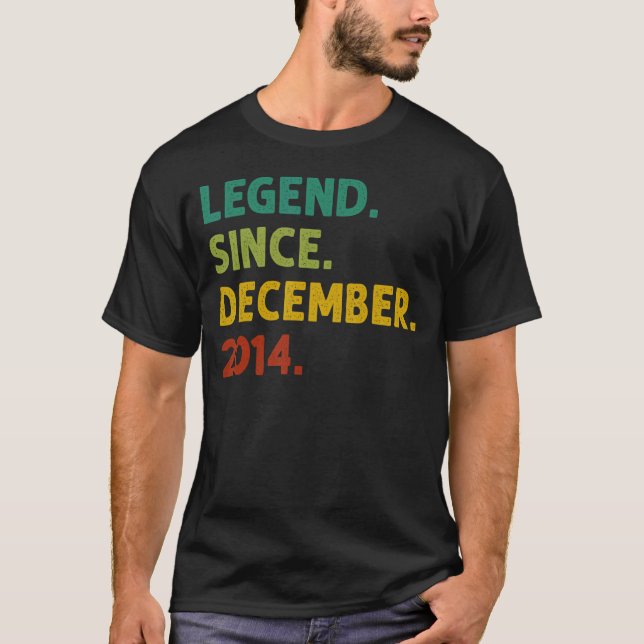 Camiseta Legenda de 8 anos desde dezembro de 2014 8º aniver (Frente)