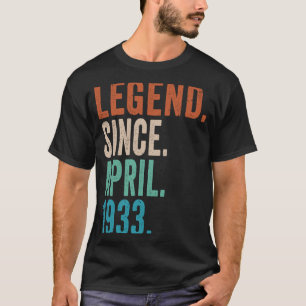 Camiseta Legenda De 90 Anos Desde Abril De 1933 90 Aniversá