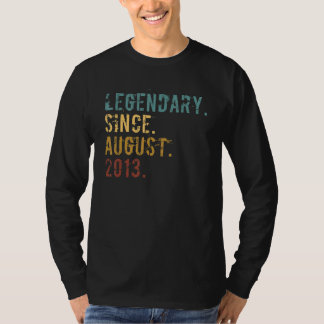 Camiseta Legenda De 9 Anos Desde Agosto De 2013 9º Aniversá