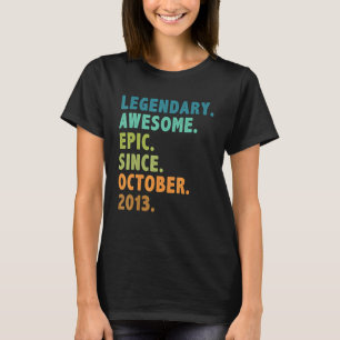 Camiseta Legenda de 9 anos desde outubro de 2013 9º anivers