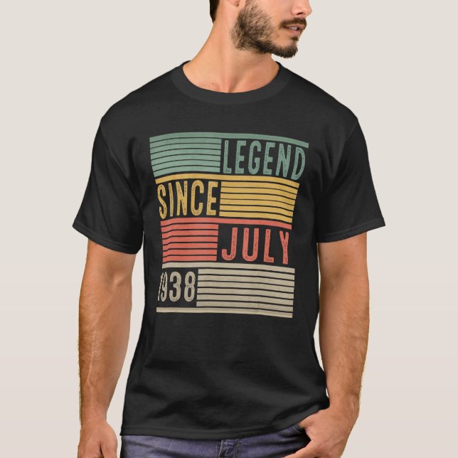 Camiseta Legenda de adolescente de 85 anos desde julho de 1 (Frente)