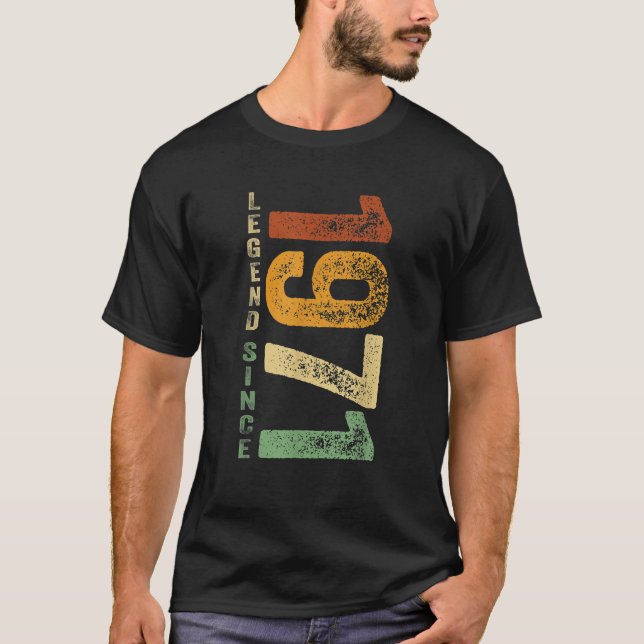 Camiseta Legenda De Aniversário De 1971 Desde 1971 Oferece  (Frente)