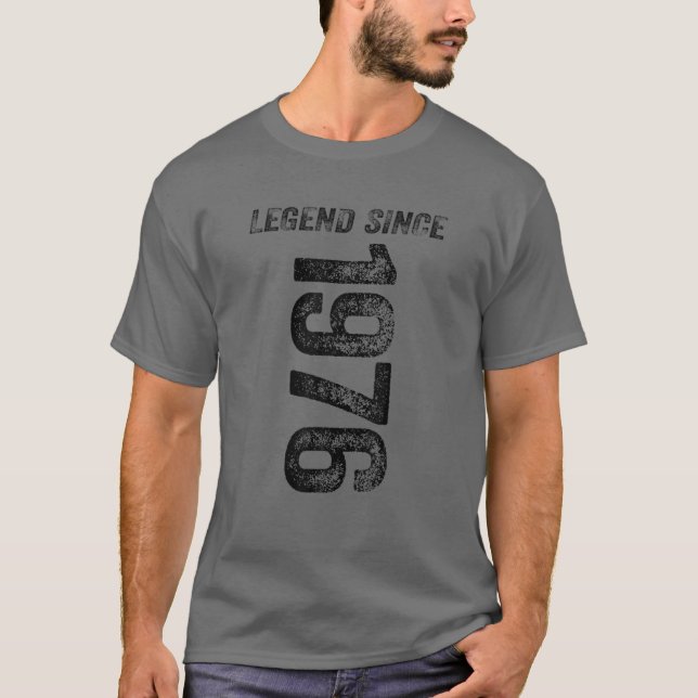 Camiseta Legenda De Aniversário De 1976 Desde 1976 Oferece  (Frente)