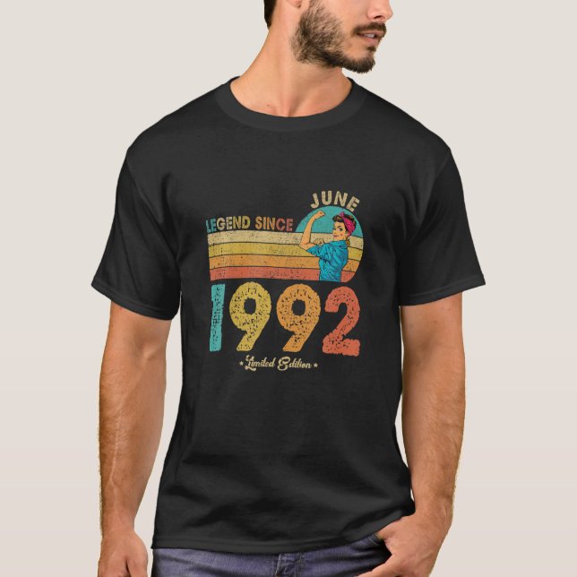 Camiseta Legenda De aniversário de 30 anos De Junho De 1992 (Frente)