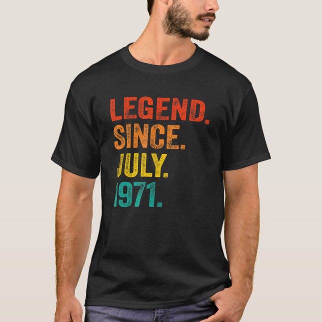 Camiseta Legenda de aniversário de 511 ruas desde julho de  (Frente)