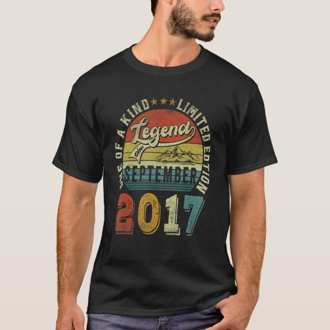 Camiseta Legenda De Aniversário De 5 De 5 Anos Desde 20 De  (Frente)