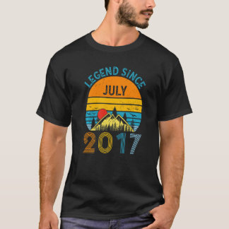 Camiseta Legenda De Aniversário De 5 Desde Julho De 2017 Vi