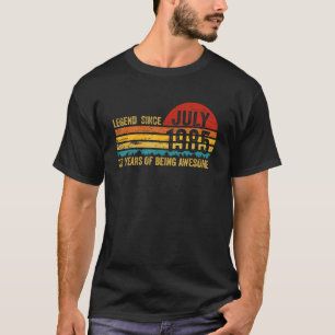 Camiseta Legenda De Aniversário Retroativa De 37 Anos Desde