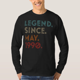 Camiseta Legenda De Cor Retroativa Desde O Aniversário De M