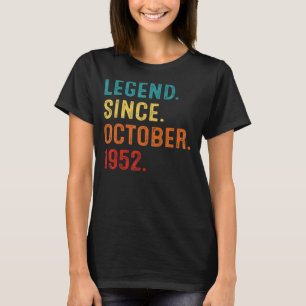 Camiseta Legenda De Homens De 70 Bday Com 70 Anos Desde 19