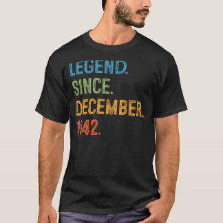 Camiseta Legenda De Homens De 80 Bday Com 80 Anos Desde Dez