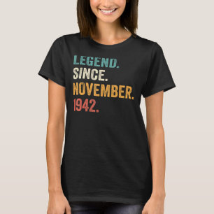Camiseta Legenda De Homens De 80 Bday Com 80 Anos Desde Nov