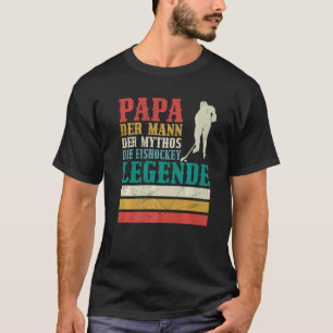 Camiseta Legenda de Hóquei do Homem de Pai de Hóquei em Cam
