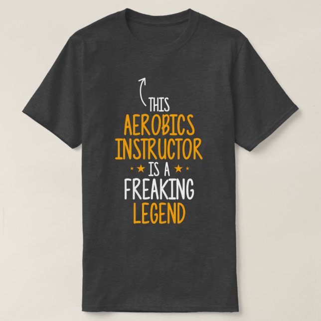 Camiseta Legenda de Instrutor Aeróbico (Frente do Design)