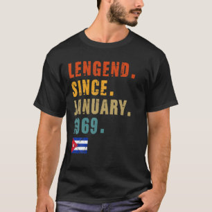 Camiseta Legenda De Mens Desde Janeiro De 1969 53º Anivers