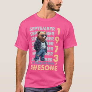 Camiseta Legenda de Mens setembro de 1973 51ruas Urso de An