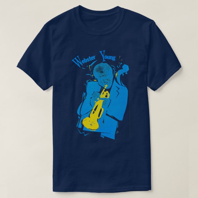 Camiseta Legenda de Música Jazz Webster Young (Frente do Design)