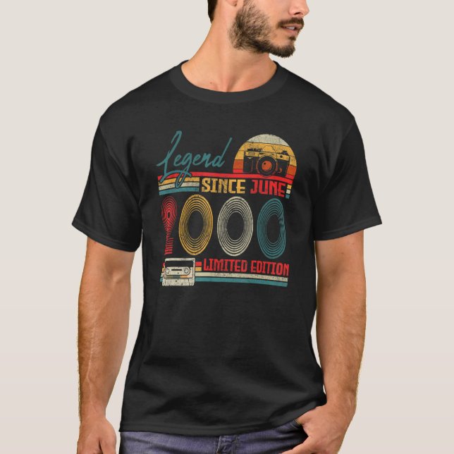 Camiseta Legenda De nascer De Junho De 2000 Desde Junho De  (Frente)