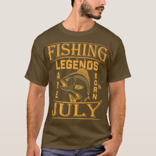 Camiseta Legenda De Pesca É Nascer Em Julho Para Pássaros P
